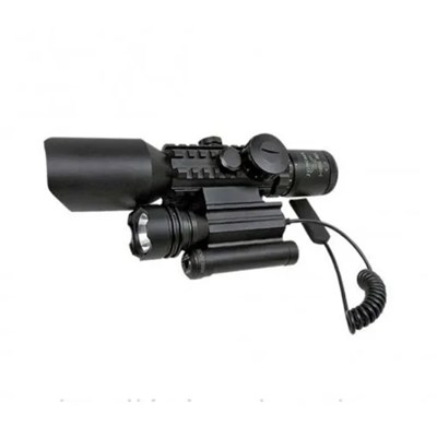 3-10x42 Zoomlu Av Tüfeği Dürbünü Lazeri Zenon Fenerli M9