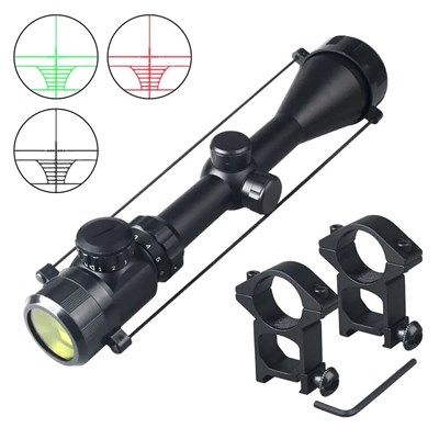 3-9x50 Zoomlu Keskin Nişancı Dürbünü Kırmızı, yeşil Işık çelik Gövde
