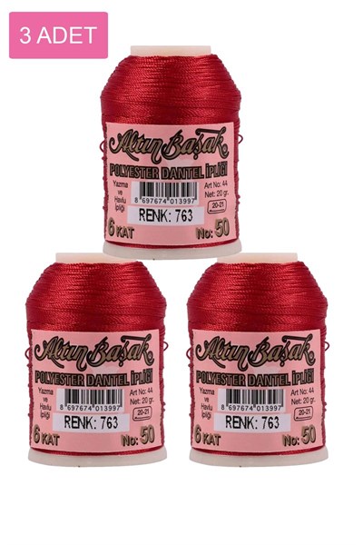 3 Adet Altınbaşak Oya ve Dantel İpi 20 gr - Royaleks - No: 763