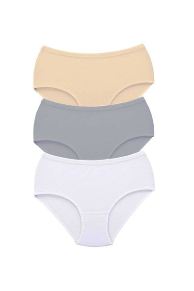 3 Adet Tutku Kadın Yüksek Bel Bato Kalın Lastik Külot S10