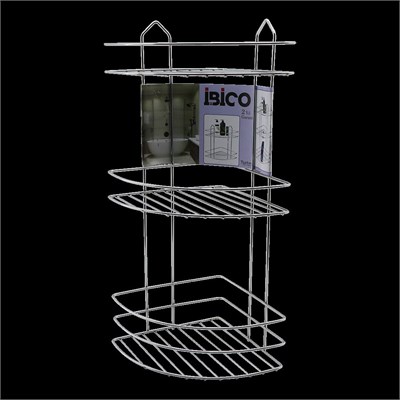 3 Katlı Üçgen Krom Metal Banyo Köşeliği - Duşakabin Rafı