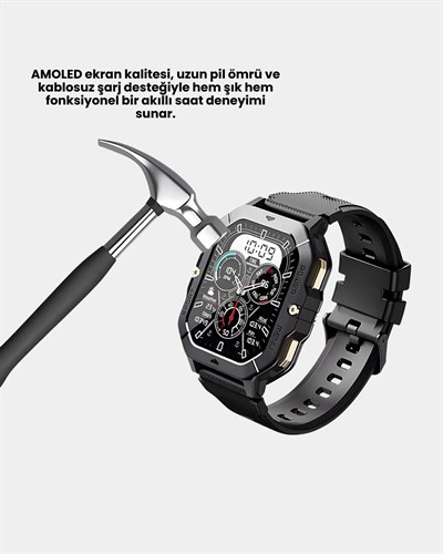 3 Kordonlu Akıllı Saat Uzun Pil Süreli