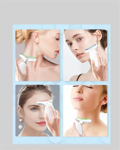 3 Modlu Boyun ve Yüz Bakım Cihazı – EMS, Temizleme, Sıcak Masaj ve Renkli Işık Terapi Özellikli