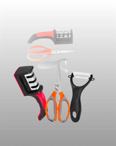 3 Parçalı Çok Fonksiyonlu Mutfak Makas Seti – Paslanmaz Çelik, Ergonomik Tasarım