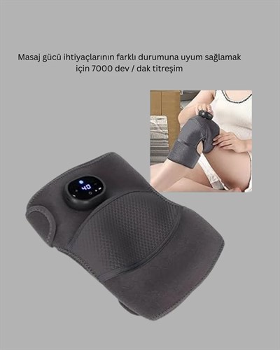 3 Seviyeli Titreşimli Isıtmalı Diz Bakım Masaj Cihazı