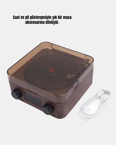 3-ü-1 Arada Bluetooth Hoparlör – Işıklı Saat ve Gece Lambası