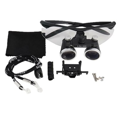 3.5x-420mm Diş Cerrahi Gözlük Lens Büyüteç,taşıma Çantalı