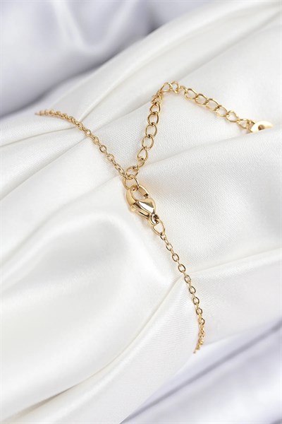 316L Çelik Nazar Boncuğu Model Gold Renk Kadın Bileklik