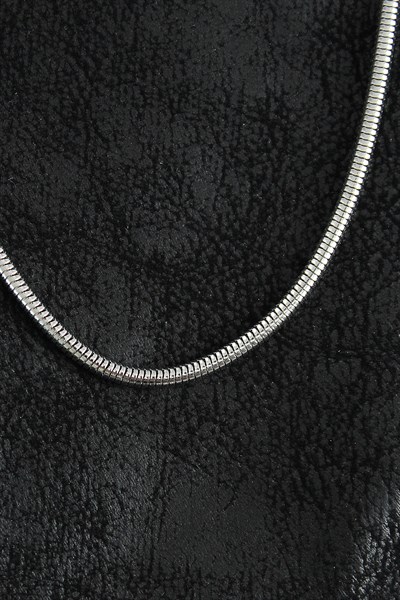 316L Çelik Oval İtalyan Zincir Model Gümüş Renk Erkek Kolye