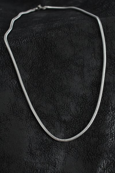 316L Çelik Oval İtalyan Zincir Model Gümüş Renk Erkek Kolye