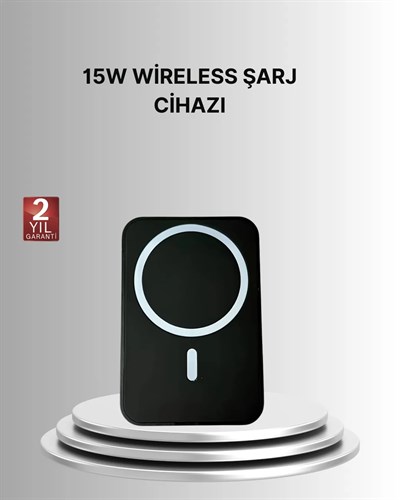 360° Döner Başlıklı MagSafe Araç Telefon Tutucu 15W Güvenli Kablosuz Şarj