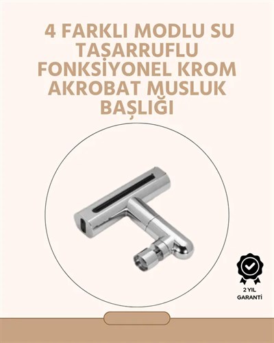 360° Dönüşlü Su Akışı Başlığı | 4ü 1 Arada Kullanım