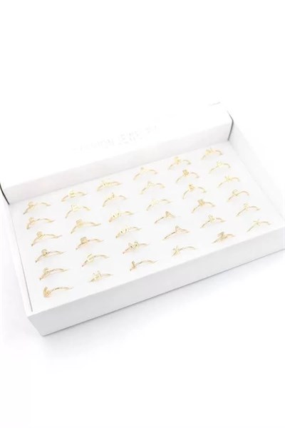 36lı Harf Yüzük - Altın