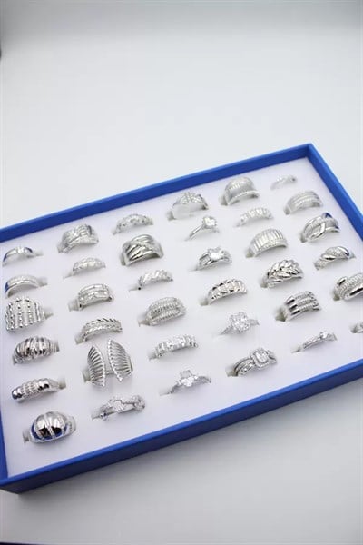 36lı Xuping Yüzük Seti - Gümüş