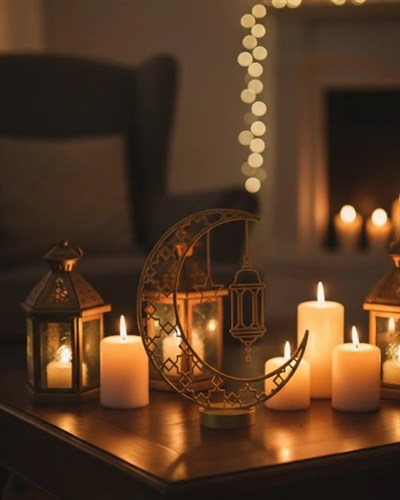 3D Hilal Cami Biblo 20x20 cm Özel Tasarım Özel Baskı Ürün