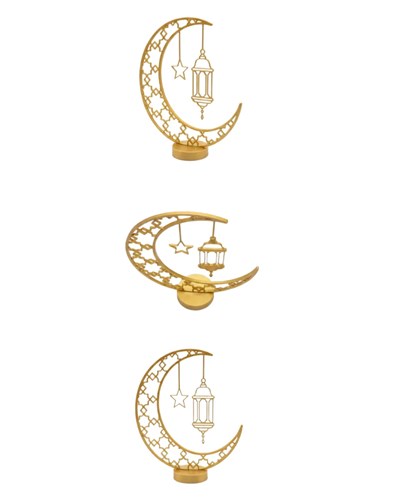3D Hilal Cami Biblo 20x20 cm Özel Tasarım Özel Baskı Ürün