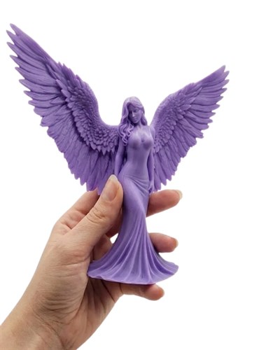 3D Lila Melek İnsan Biblo Estetik Dekoratif Obje