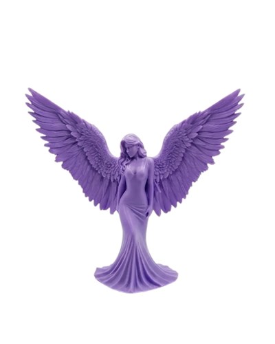 3D Lila Melek İnsan Biblo Estetik Dekoratif Obje