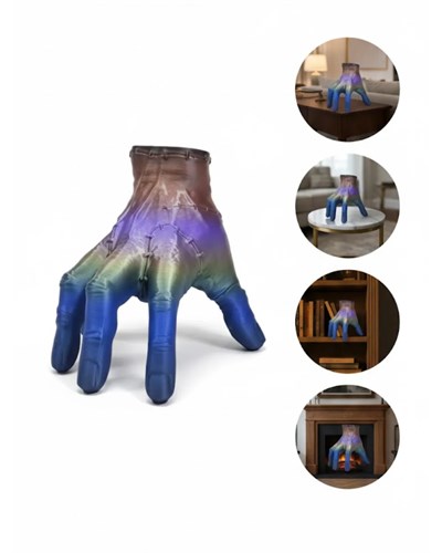 3D Multicolor El Biblo 27x22 cm Sanatsal ve Dikkat Çekici Dekor