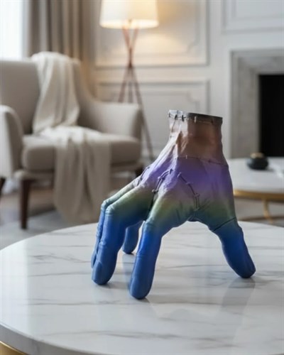 3D Multicolor El Biblo 27x22 cm Sanatsal ve Dikkat Çekici Dekor