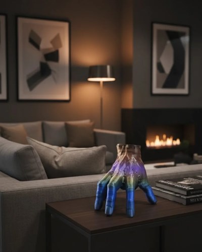 3D Rengarenk El Dekoratif Heykel 27x22 cm Büyük Boy Modern Tasarım