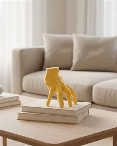 3D Sarı El Tasarım Dekor 17x16 cm Konsol ve Şömine Üstü Aksesuar