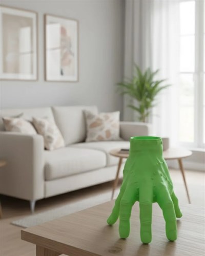 3D Yeşil El Biblo 27x22 cm Dikkat Çekici Ev Dekorasyonu
