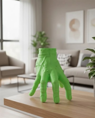 3D Yeşil El Dekoratif Heykel 27x22 cm Büyük Boy Modern Tasarım