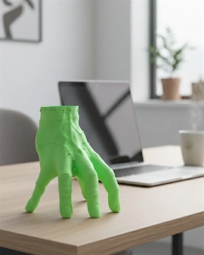 3D Yeşil El Tasarım Dekor 27x22 cm Büyük Boy Şık Obje