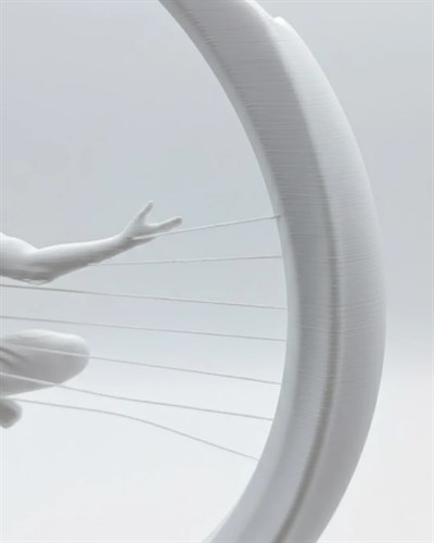 3D Zen Heykeli Modern Ay Tasarımlı Meditasyon Biblosu