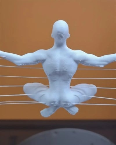 3D Zen Heykeli Modern Ay Tasarımlı Meditasyon Biblosu