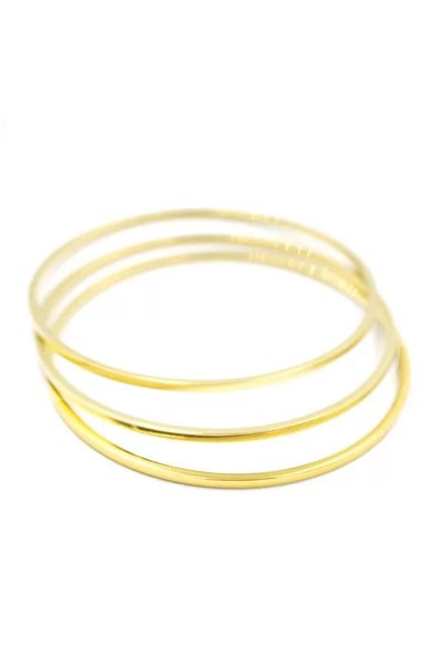 3lü Ajda Bilezik - 65mm - Altın