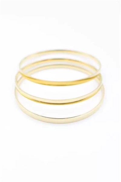 3lü Ajda Bilezik-65mm - Altın