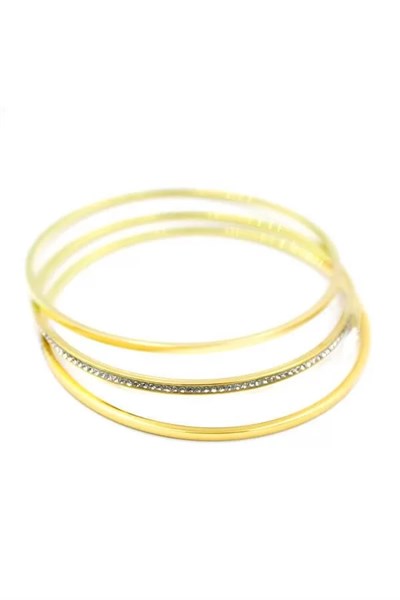 3lü Ajda Bilezik-65mm - Altın