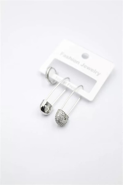 3lü Filkete Küpe - Gümüş