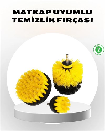3’lü Matkap Ucu Fırça Seti – Derinlemesine Temizlik, Tüm Yüzeylerle Uyumlu