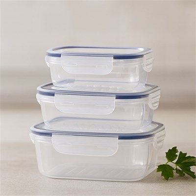 3lü Sızdırmaz Saklama Kabı Seti (500/1000/1700 ml)