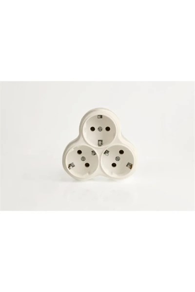 3lü Topraklı Papatya Golyat Fiş Priz Royaleks-00303