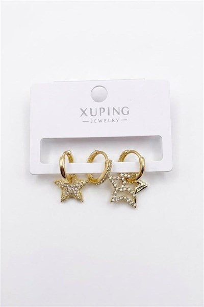 3lü Xuping Küpe - Altın