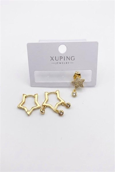 3lü Xuping Küpe - Altın