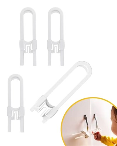 4 Adet Çok Amaçlı Dolap Kilidi Bebek ve Çocuk Koruması İçin Güvenli Çözüm