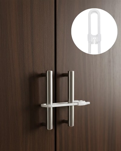 4 Adet Dolap Kapak Kilidi Ev İçi Güvenlik İçin Pratik Koruma Seti