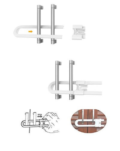 4 Adet Dolap Kapak Kilidi Ev İçi Güvenlik İçin Pratik Koruma Seti