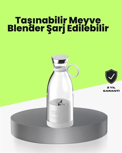 4 Bıçaklı Gıda Sınıfı Paslanmaz Çelik Taşınabilir Blender