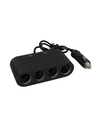 4 Çakmak Girişli Araç Çoklayıcı Type C ve USB Destekli Güvenli Güç Dağıtıcı