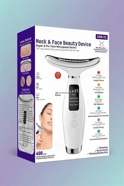 45 Derece Isıtmalı, 400mAh, LCD Göstergeli 7 Modlu, Boyun ve Yüz Sıkılaştırma Cihazı