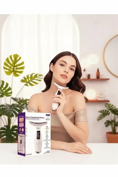 45 Derece Isıtmalı, 400mAh, LCD Göstergeli 7 Modlu, Boyun ve Yüz Sıkılaştırma Cihazı
