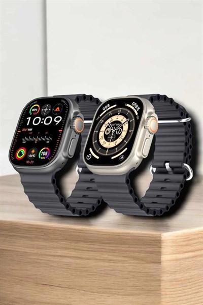 45 MM Gri Kasa Ultra Akıllı Saat Sesli Görüşme, Sağlık Takibi, Suya Dayanıklı