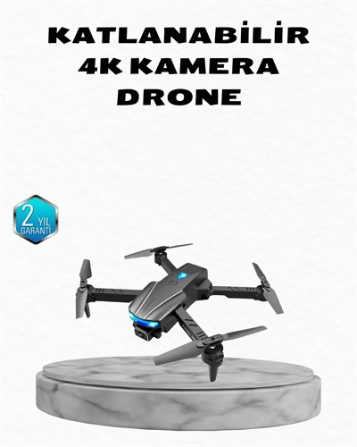 4K Kamera Özellikli Katlanabilir Drone Wi-Fi ve Yükseklik Sabitlemeli