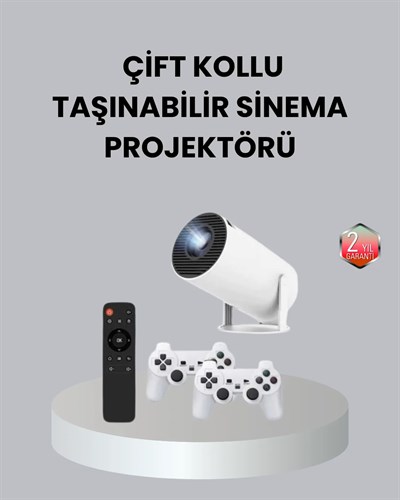 4K Wi-Fi 6 Projeksiyon Cihazı – 10.000+ Oyun Desteği, Kablosuz Bağlantı ve Çoklu Giriş Portları